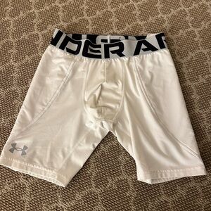 Under Armour Boy’s White Compression Shorts